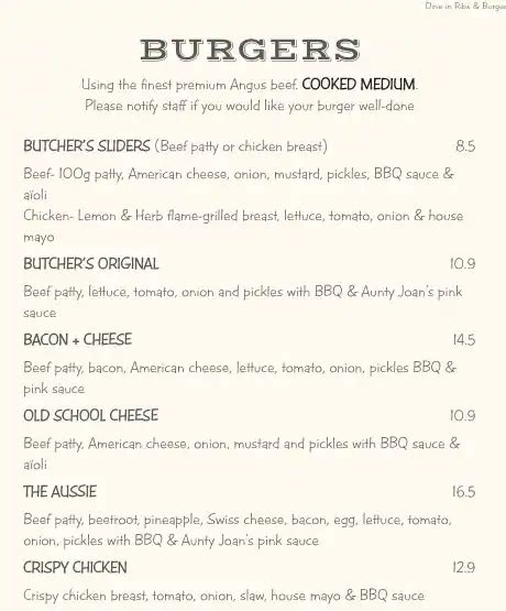 Ribs & Burgers Menu, Menu for Ribs & Burgers, South Morang, Melbourne - Urbanspoon/Zomato