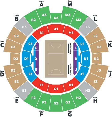 Ken Rosewall Arena Seating Map (Sydney Olympic Park Tennis Centre ...