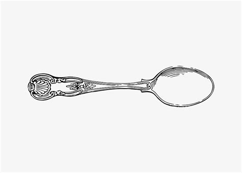 Silver spoon illustration vector | Premium Vector Illustration - rawpixel