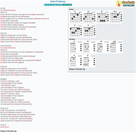 Chord: God of Calvary - tab, song lyric, sheet, guitar, ukulele ...