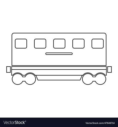 Train icon carriage Royalty Free Vector Image - VectorStock