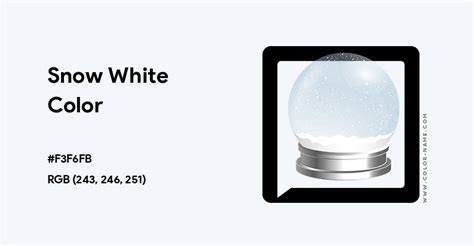 Snow White color hex code is #F3F6FB