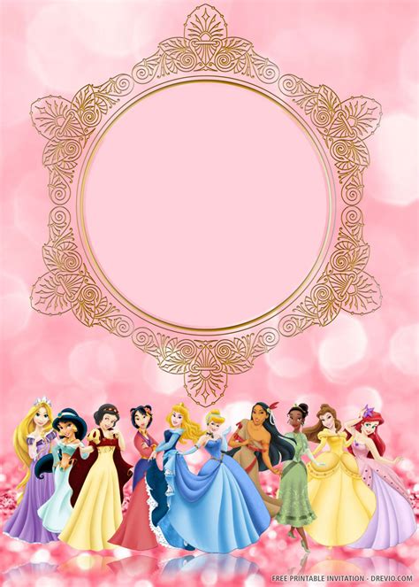 Disney Princess Birthday Invitation Templates Free