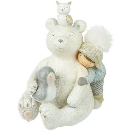 SR504 / Polar Bear Hugs, 15cm | 49600 | Christmas / Standing Decorations | Gainsborough Giftware Ltd