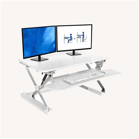 Flexispot 35" Riser Standing Desk Converter White - AptDeco