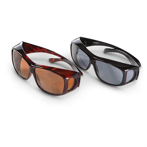 Guide's Choice Polarized Fit Over Sunglasses, 2 Pairs