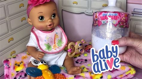 Baby Alive Abby feeding and opening a new toy for her baby Alive video ...