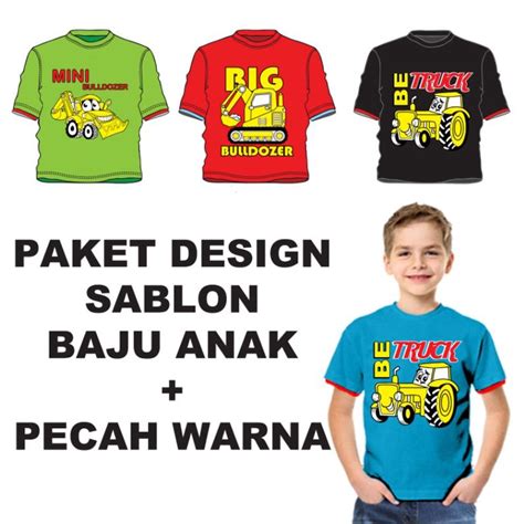 Jual Paket Desain Sablon Kaos ukuran A3 | Desain sablon kaos anak ...