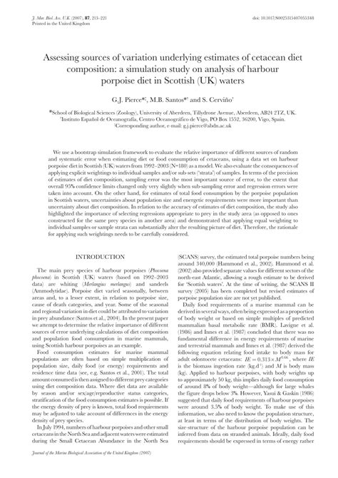 (PDF) Assessing sources of variation underlying estimates of cetacean ...