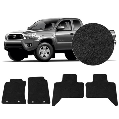 Fits 2011-2014 Toyota Tacoma Xtra Cab Black Nylon Floor Mats Carpet 4 ...