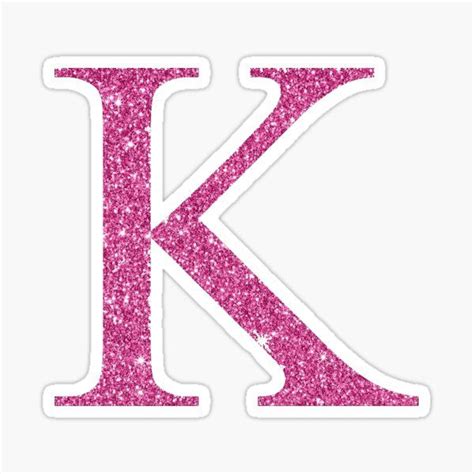 "Pink Glitter Letter K" Sticker for Sale by DanielNicolle in 2024 | Lettering, Glitter letters ...