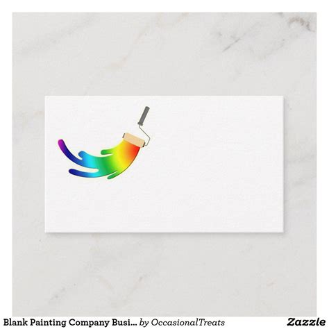 Blank Painting Company Business Card Logo | Zazzle.com in 2020 | Company business cards ...