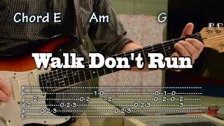 Walk don’t run - Guitar lesson Tab and Chords como tocar, レッスン Chords - ChordU