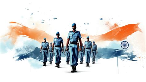 Premium AI Image | 2d illustration of Indian Air Force with Indian Flag ...