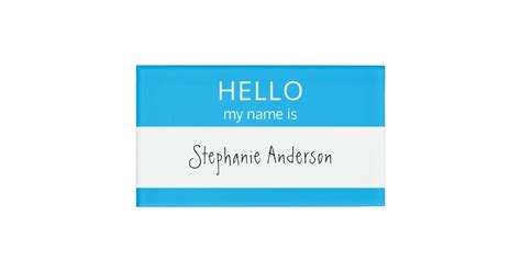 Custom HELLO My Name Is Badge | Zazzle