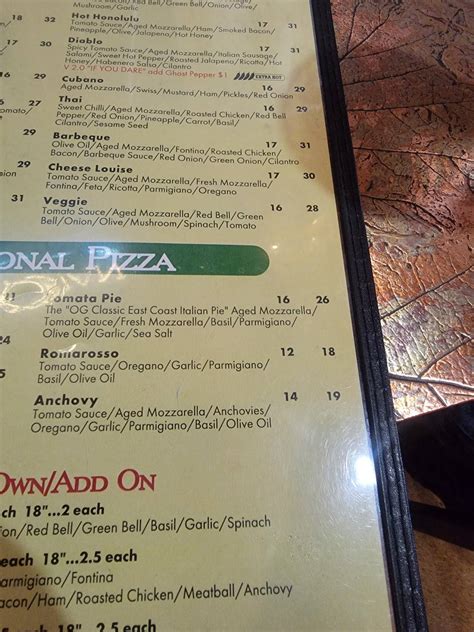 Menu at Market Street Pizza pizzeria, Spokane