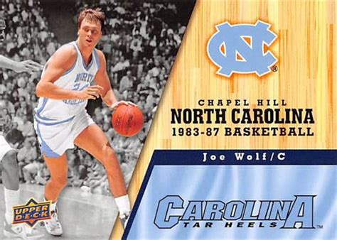 Joe Wolf Basketball Card (North Carolina Tar Heels, 1983-1987) 2011 ...