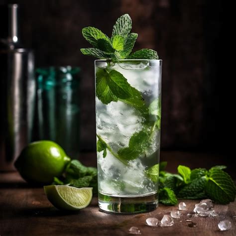 Premium AI Image | Refreshing mojito made with muddled mint leaves ...