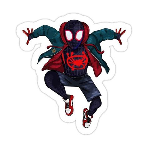 "Miles Morales" Sticker for Sale by thatbifeminist | Spiderman stickers, Miles morales, Miles ...