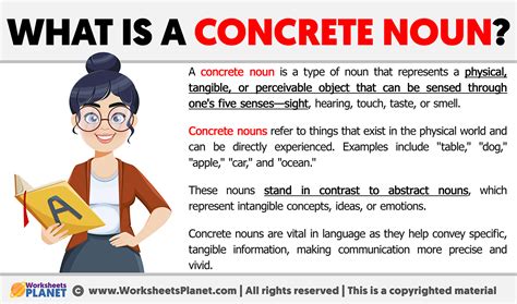 What is a Concret Noun | Definition of Concret Nouns