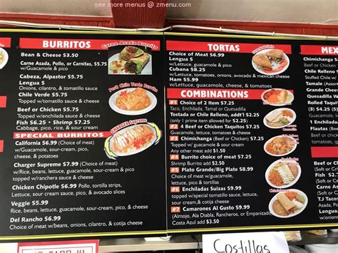 Online Menu of The Original Mr Taco Restaurant, San Marcos, California, 92069 - Zmenu