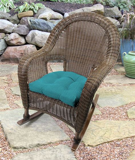 Set of Two, 18" x 18" x 4" Outdoor Wicker Chair Cushions - Walmart.com ...