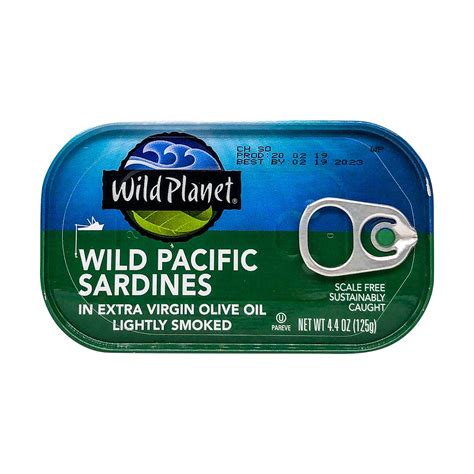 Wild Sardines in Extra Virgin Olive OIl, 4.4 oz - TrueFood