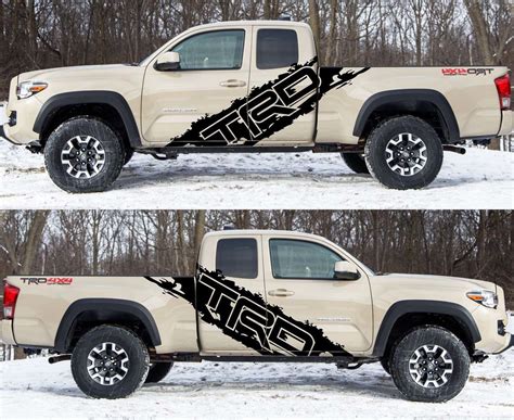 2X Toyota Tacoma large side Vinyl Decals graphics Wrap TRD 2017-2018