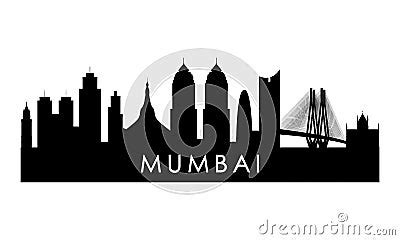 Mumbai Skyline Silhouette. Cartoon Vector | CartoonDealer.com #223638457