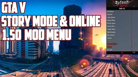 GTA V online/ story mode mode menu 1.50 - YouTube