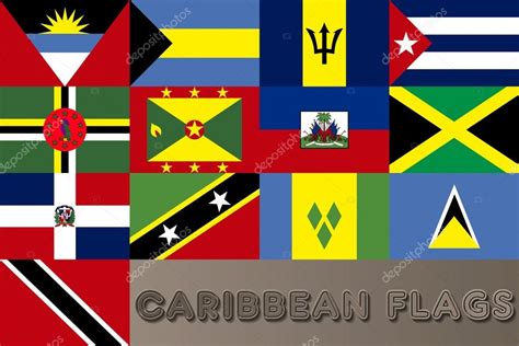 Caribbean Countries Flags And Coat Of Arms - About Flag Collections