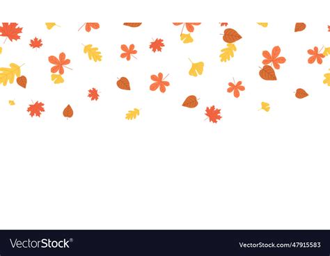 Autumn leaves falling oak and maple leaf fall Vector Image