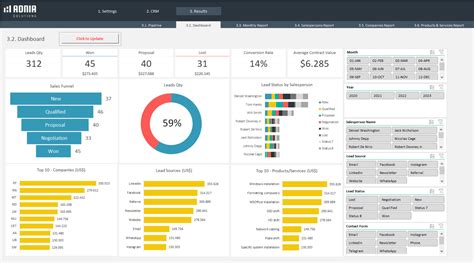 CRM Excel Spreadsheet Template 3.0 | Adnia Solutions | Excel Templates