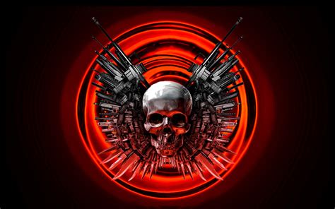 Download Skulls Guns Wallpaper 1280x800 | Wallpoper #286823