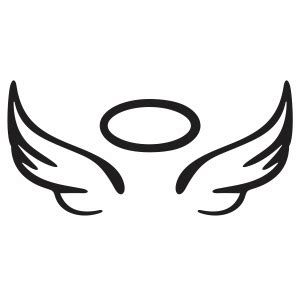 Angel Wings Halo SVG | Angel Wings svg cut file Download | JPG, PNG, SVG, CDR, AI, PDF, EPS, DXF ...