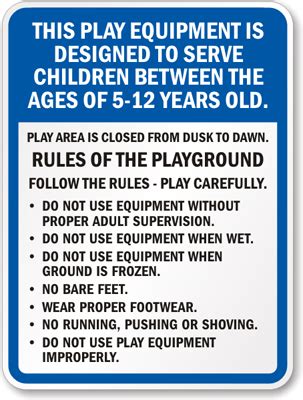 playground signs | Playground Signs: Playground Rules Sign Play ...