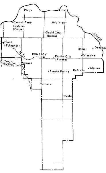 Map of Garfield County, Washington State