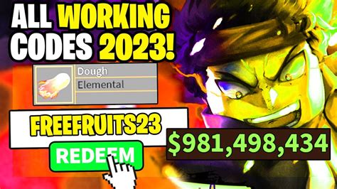 *NEW* ALL WORKING CODES FOR BLOX FRUITS 2023! ROBLOX BLOX FRUITS CODES - YouTube