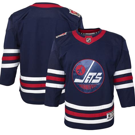 Youth Winnipeg Jets Navy 2019 Heritage Classic Premier - Jersey