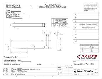 Quality Heat Treated ITA Forklift forks | Arrow Material Handling Products