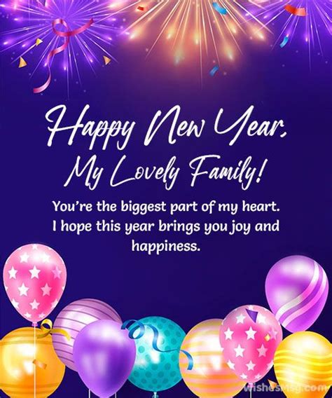 New Year Wishes for Family and Family Members - WishesMsg | New year ...