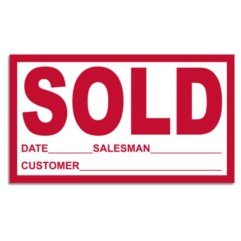 Sticker- Sold – Marketing Door2Door