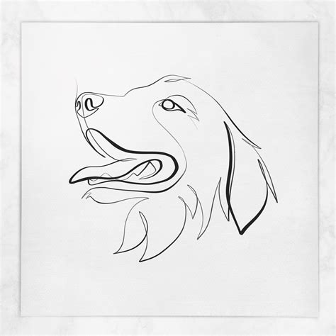 Golden Retriever Line Drawing at GetDrawings | Free download