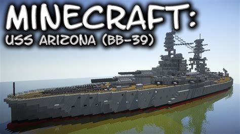 Minecraft: Battleship Tutorial (USS Arizona BB-39) - YouTube