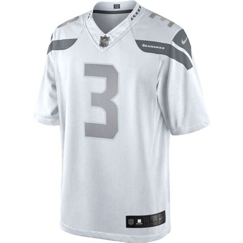 Men's Seattle Seahawks Russell Wilson Nike White Platinum Limited Jersey - Seahawks Pro Shop