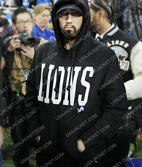 Eminem Detroit Lions Black Pullover Hoodie | USA Jacket