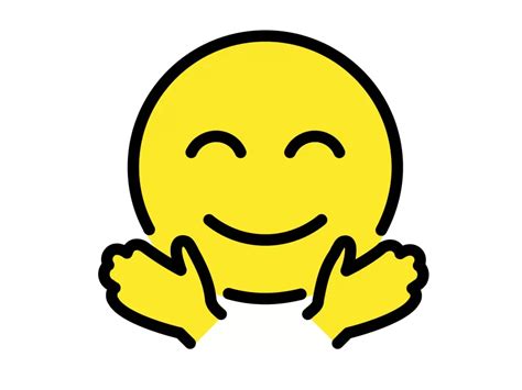 Smiling Face with Open Hands Emoji Icon PNG vector in SVG, PDF, AI, CDR format