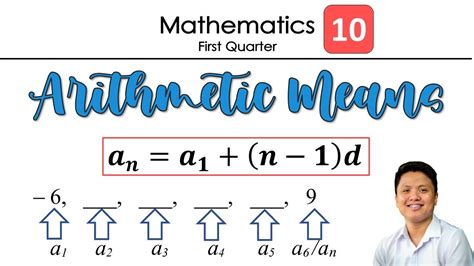 Arithmetic Means | Arithmetic Sequence | Mathematics | Grade 10 - YouTube