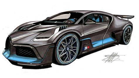 Realistic Car Drawing - Bugatti Divo - Time Lapse | Bugatti cars, Car ...