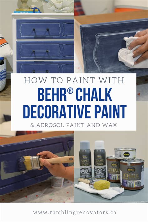 How To Paint Furniture with BEHR® Chalk Decorative Paint - Rambling ...